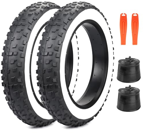 GRELiving 20x4.0 Fat Tyre Bike Tires (2-Pack) - Premium 20 x 4.0 All-Terrain Tyres for E-Bike/MTB/Gravel Bikes - 98-406 Compatible