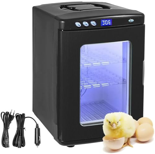 Reptilinkubator 25L - Scientific Lab Egg Incubator med kyl- och värmetermostat, 5°C-60°C temperaturkontroll, digital LED-belysning för kameleont, ödla