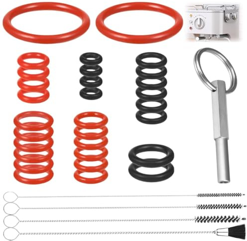 Ovalkopfschlüssel mit Schlüsselring für Jura, 35 Stück Dichtungsringe Kaffeevollautomat Ersatzteile Ovalkopfbit Reparatur, Kaffeevollautomat Ersatzteil Kompatibel für Jura/Krups Siziliana/AEG