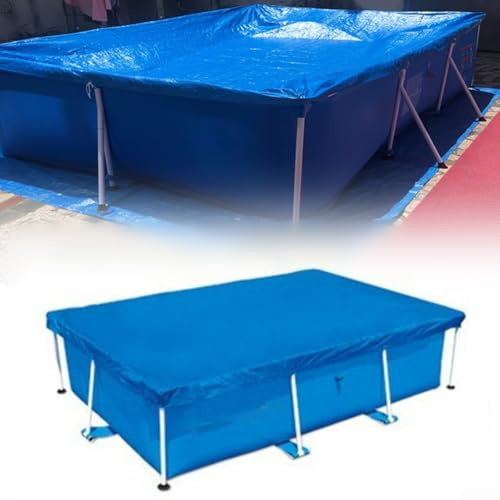 Cubierta rectangular para piscina, cubierta protectora impermeable a prueba de polvo, mantiene la suciedad y los desechos alejados, resistente a los rayos UV, resistente al sol (cubierta de 450 x 220