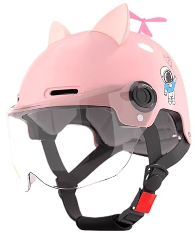 Casque De Vélo Enfant, Demi-Casque De Moto Enfant, Casque Ajustable pour Enfants De 2 À 15 Ans, Casque De Trottinette pour Garçons Et Filles, Motif Dessin Animé 5,(46-54CM)
