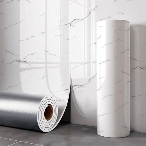 Paneles Tapiz Autoadhesivo Muebles Mármol,2mm Papel Pintado Adhesivo- Rollo De Aislante Termico - Paneles De Pared 3D Impermeable Antihumedad Contacto Papel Decorativo Para Hogar/Dormitorio/Salón