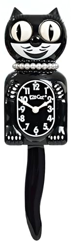 Kit Cat Klock Classic Black Lady Klock, Black, schwarz, Klassisch