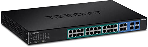 Trendnet 5028ws 28 Porte Switch Poe + Gigabit Web Smart, 370 W Nero