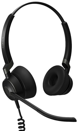 Jabra Engage 50 Wired Headset, Stereo – Telephone Headset with 3-Microphone System, Blocks Out Background Noise for Increased Agent Focus, Call Center Headset Features Enhanced Hearing Protection