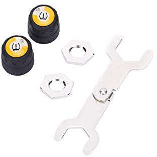 KSTE Motorcycle Tire Pressure Sensor,Tire Pressure Monitoring System TPMS and 2 Bluetooth External Tire Pressure Sensors,APP Real Time Pressure Temperature Alarm IP67 Waterproof for Motorcycle