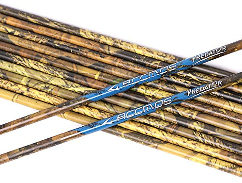 ACCMOS Spine 400 Arbres Flèche 31 Pouces Arbre Flèche Flèches Carbone DIY Tube Flèche Cible Fût Flèche de Chasse Arc à Poulies Arc Recurve Adulte Jeunesse Tir à l’Arc Entraînement 12pcs Camouflage