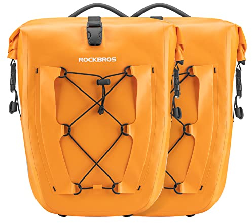 ROCKBROS Gepäckträgertasche Fahrradtasche für Gepäckträger 25L-32L 100% Wasserdicht Hinterradtaschen mit Tragegriff