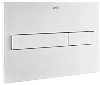 Roca A890188207 Placa de accionamiento PL7 Dual One con descarga dual con acabados Blanco Mate