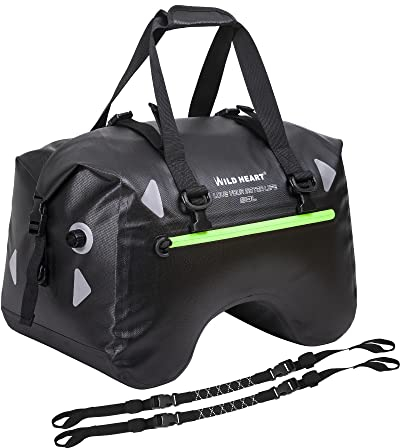 WILD HEART Borsa Posteriore per Motocicletta Borsa Posteriore impermeabile a Forma di U. Borsa da Viaggio per Locomotiva da 50 Litri