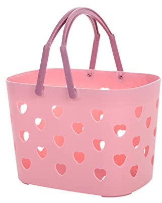 # Toy Sundries Badezimmer Aufbewahrungskorb Tragbarer Korb Haushalt Schmutzige Kleidung Aufbewahrungskorb Blau Badezimmer Toilettenartikel Waschbecken (Rosa, Einheitsgröße)