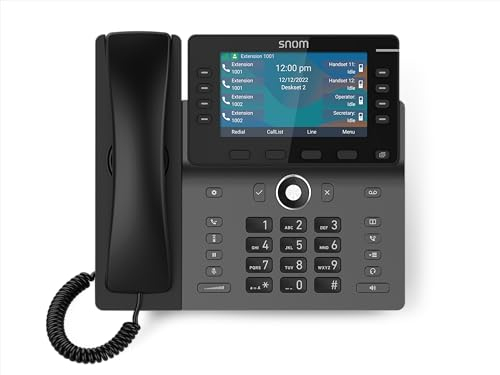Snom M58 DECT - Teléfonos fijos VoIP con Pantalla a Color de 5, 8 Teclas LED, Bluetooth Integrado – Teléfono inalámbrico para Oficina con aprovisionamiento Cero táctil y actualizaciones inalámbricas
