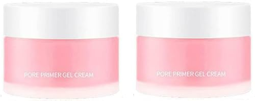 Pore Primer Gel Cream, Natural Hydrating Makeup Base, Anti-Aging Wrinkles/Shrink Pores/Remove Fine Lines/Exfoliating/Anti-Oxidation (2pcs)