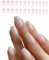 ZAMXHUG Press on Nails Kurz - Ballerina Nude Natürliche Gradient Weiß Fake Nails Kunstnägel mit Nagelkleber, Soft Gel Nail Tips, Babyboomer White Ombre Künstliche Fingernägel(24 Stück)