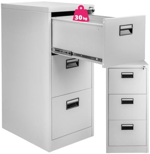 tectake aktenschrank mit 3 schubladen + hängeregistratur