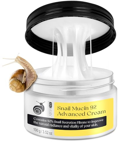 Snail Mucin Moisturizer - Snail Mucin Serum Cream, Face Moisturizer with Advanced Snail 92 Mucin Essence, Face Moisturizing Cream for Dry Skin, Day & Night Korean Skin Care Repair Cream