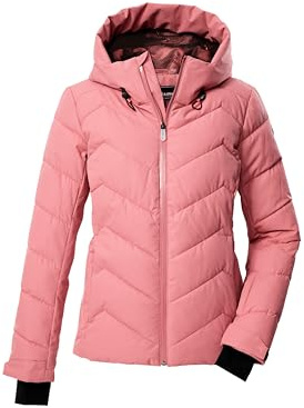 killtec Donna Giacca da sci/giacca trapuntata/giacca funzionale in look piumino con cappuccio e paraneve KSW 31 WMN SKI QLTD JCKT, hellpink, 44, 43417-000