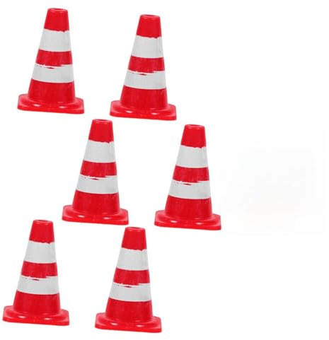 ifundom 20pièces Cônes De Signalisation pour Maison De Poupée Panneaux De Signalisation Routière Modèles De Circulation Et Accessoires pour Table De Sable