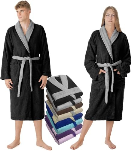 LEBENGOOD Accappatoio da Bagno Donna Uommo Spugna Morbida vestaglia Cotone