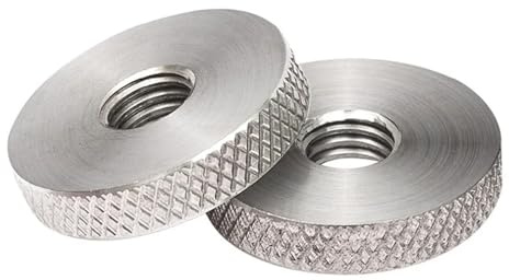 Tuerca moleteada plana de acero inoxidable 304, 5 mm de espesor, delgada, for atornillar a mano.(M8 x 20 x 5)