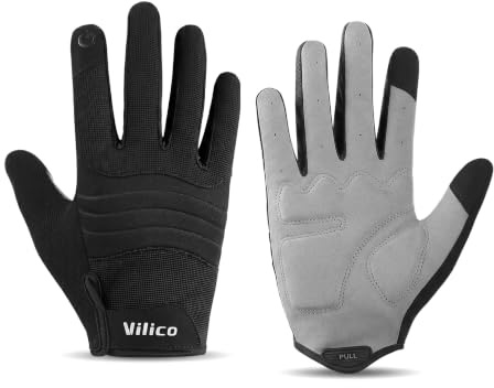HXDSUP Gants de vélo pour écran tactile, pour homme et femme, avec rembourrage absorbant les chocs, antidérapants, respirants, pour vélo de route, sports de plein air