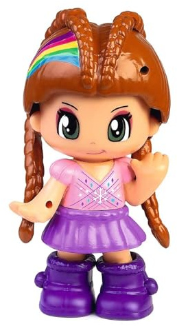 Pinypon - Iris Surprise, Puppencontainer Channel Superstars, Große Aufklappbare Puppen Aufbewahrung Box mit Fächern für Überraschungszubehör und Minifigur, Famosa (700017211)