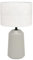 EGLO Tischlampe Capalbio, Nachttischlampe mit Stoff-Lampenschirm, Tischleuchte aus Keramik in Sandfarben und Textil in Weiß, Tisch-Lampe für Wohnzimmer und Schlafzimmer, E27 Fassung