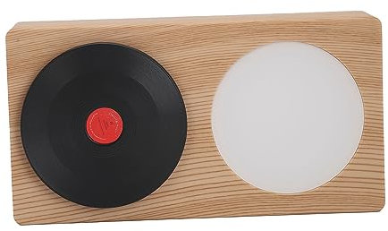 Atyhao Haut-Parleur, Haut-Parleur de Plateau Tournant Vintage de qualité Sonore Premium élégant Portable pour Le Bureau (Blanc)