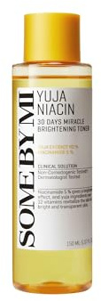 SOME BY MI Yuja Niacin 30 Days Miracle Brightening Toner – 150ml – Koreanischer 5 % Niacinamid-Toner für fahle Haut – Aufheller für dunkle Flecken im Gesicht mit 12 Vitaminarten