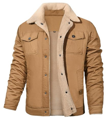 Svanco Giacche Invernale Uomo Giacca Con Risvolto Da Uomini Giacche Foderata In Pile Giacca Cargo Militare Aderente Calda 5 Tasche Giacche Da Combattimento Giacca A Vento Spessa Giacche Termica