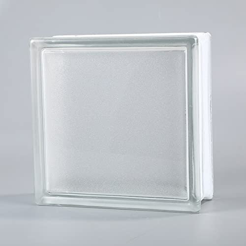 Bloques de vidrio divisores de privacidad para ventana, estudio de arte, piso, pared, sótano, oficina, diseño cuadrado hueco, vidrio transparente, paquete de 6, 8 x 8 x 3 pulgadas