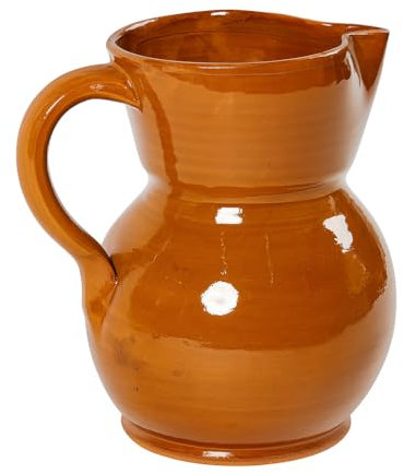 JARRA BARRO VINO AGUA CERVEZA ARTESANAL TRADICIONAL BARRO ROJO ESMALTADO (1 litros)