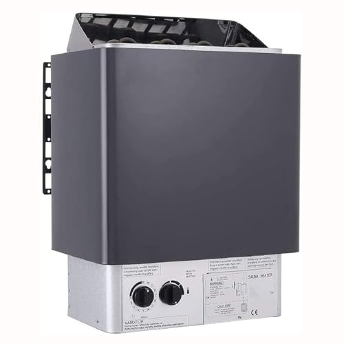 Calentador de sauna eléctrico de 220 V, 3-9 kW, calentador de spa con controlador interno, temporizador de 3 horas y temperatura ajustable de 141 a 459 pies cúbicos, para el hogar, hotel, spa, ducha