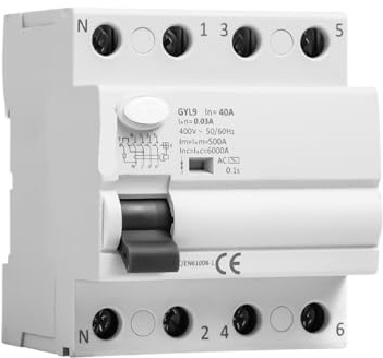 Compatible Avec GYL9, Disjoncteur Différentiel À Courant Résiduel (DDR) 4P 25A 40A 63A 100A, Interrupteur De Sécurité 30mA 100mA 300mA(4P 40A,30mA)
