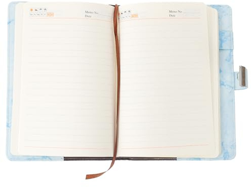 VICASKY Carnet de Notes Multifonction, Format Moyen, Papier Doux, Bleu, Journal Intime Sécurisé pour Étudiants et Bureau, Carnet à Verrouillage pour Organisation Quotidienne, Cahier Mot