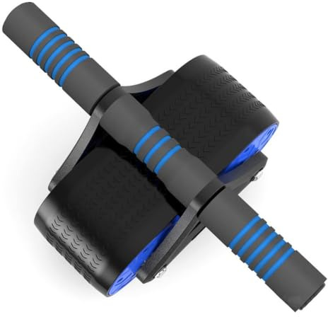 DIYEAH Rouleau Abdominal Automatique Bleu Retour Automatique, Renforcement du Tronc, Matériau Abs et Caoutchouc, Appareil Fitness pour Entraînement à Domicile