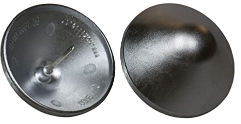 Gartenwelt Riegelsberger Pfostenkappe rund ø 85 mm Aluminium blank Kappe für Pfosten mit Dorn Zaunkappe Abdeckkappe