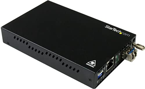 StarTech Singlemode (SM) LC Fibre Media Converter, 1Gbe Network, 10km | Gigabit Ethernet, 1310nm, For, With SFP Transceiver, ET91000SM10