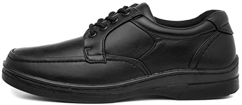 Hobos Mens Black Lace Up Casual Shoes - Size 8 UK - Black
