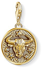 Thomas Sabo Damen Charm-Anhänger Sternzeichen Stier Charm Club 925 Sterling Silber 1653-414-39