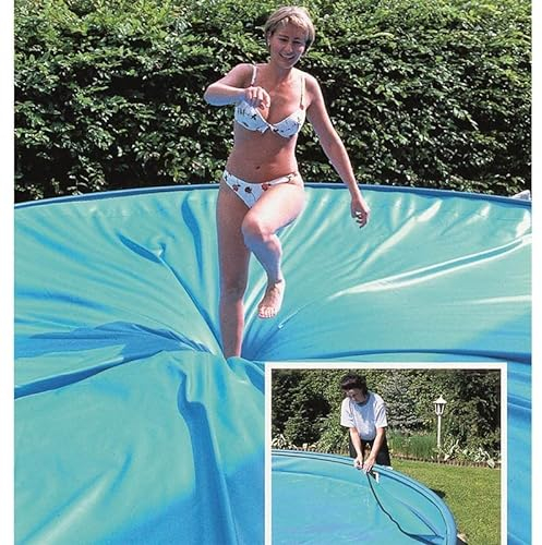 Pool Sicherheitsabdeckung SafeTop achtform 360 x 625 cm für Achtformpool mit Standard Handlauf Abdeckplane Abdeckung Reißverschluss Stahlwand Schwimmbecken