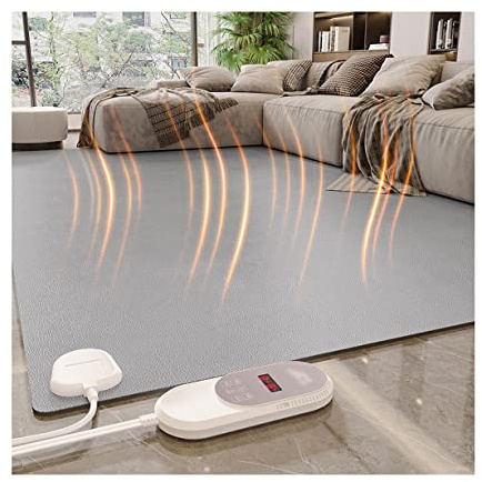 ULPYO Alfombrillas de Suelo con calefacción eléctrica para Interiores Debajo del Escritorio, Calentador de pies de Gran tamaño, Alfombrilla eléctrica de Cristal de Carbono para Oficina y hogar