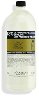 L'OCCITANE - Verbena (Verveine) Shower Gel Refill - 500 ml - Zesty and refreshing fragrance - Made in France