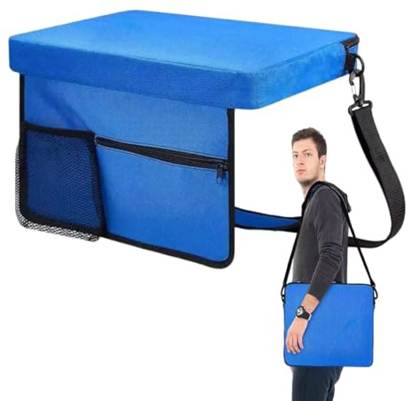 Generico Cuscino Da Stadio - Cuscinetto Portatile Da Trekking - Cuscino Morbido e Impermeabile con Cinghia Spalla per Spiaggia Campeggio Picnic Viaggio Concerti Stadio