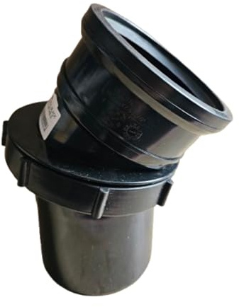 Adjustable 110mm Soil Pipe Black Push Fit Elbow Bend Single Socket spb48