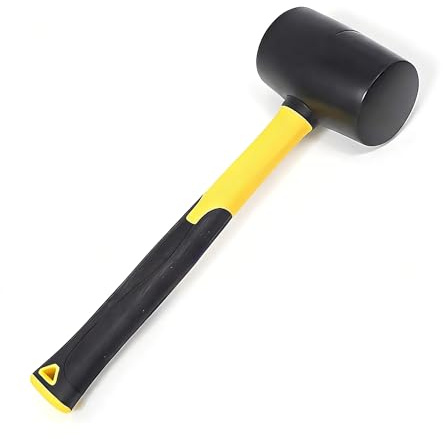 BJDSI Maillet Caoutchouc 250g,Bonne Élasticité,Renforcé,Manche en Plastique Anti-Choc.