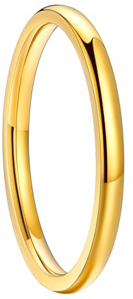 FaithHeart kvinnor män fingerring personlig 2 mm/4 mm/6 mm/8 mm stapelbar ring band ring högpolerad fotledsring midi fingerring förlorningsring vigselring för vän flickvän par, Metall, Ingen ädelsten