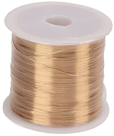 Pssopp Filo di Rame Fine Artigianale da 0,3 Mm 100 Metri, Filo di Rame Resistente All'appannamento, Resistente All'appannamento, per Avvolgimento di Gioielli, Rame Nudo