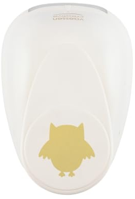 Vaessen Creative Figurstans Djur, Uggla - 3.5 x 3.6 cm - Motivstans | Knapp punch för hantverkspapper, Cardstock kartong, Pyssel, Pappershantverk, Scrapbook tillbehör