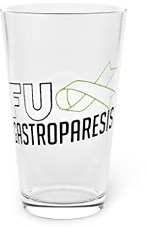 Teegarb Letter Blanket Beer Glass Pint 16oz Hilarious Gastroparesis Gastric Stasis Sickness Overcomer Humorous Digestive